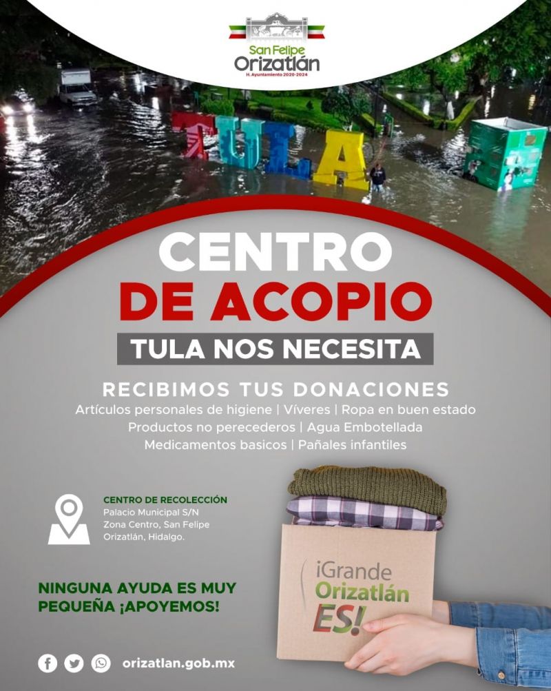 CENTRO DE ACOPIO "TULA NOS NECESITA"